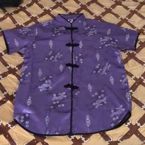 Chinese satin silk top